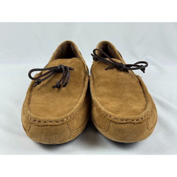 UGG Chester Chestnut Brown Suede Leather Mens Slippers Loafers 1005350 Sz 11 - Picture 2 of 8